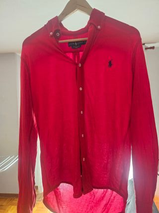 Camisa polo Ralph Lauren Featherweight Mesh Roja