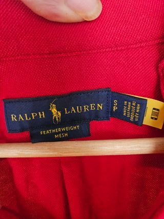 Camisa polo Ralph Lauren Featherweight Mesh Roja
