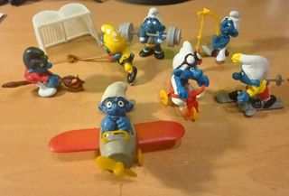 7 Pitufos Especiales Colección Años 70