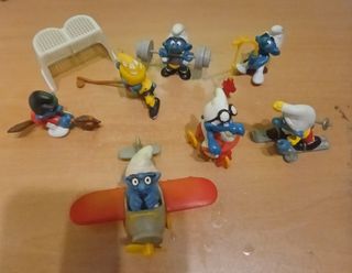 7 Pitufos Especiales Colección Años 70