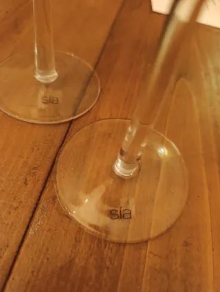 2 Portacandele natalizi in piedi in vetro acidato