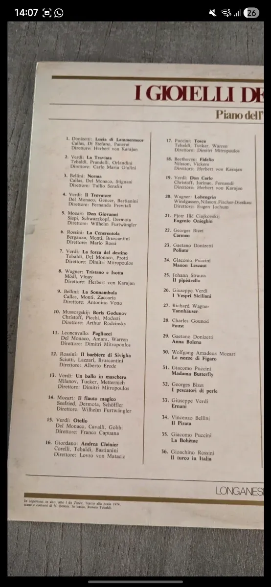 Tosca di Giacomo Puccini - Vinile