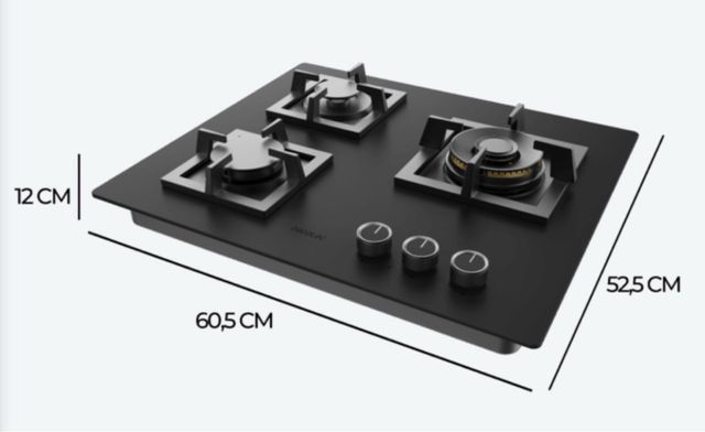 Placa de gás Cecotec 3 chamas 10,35Kw