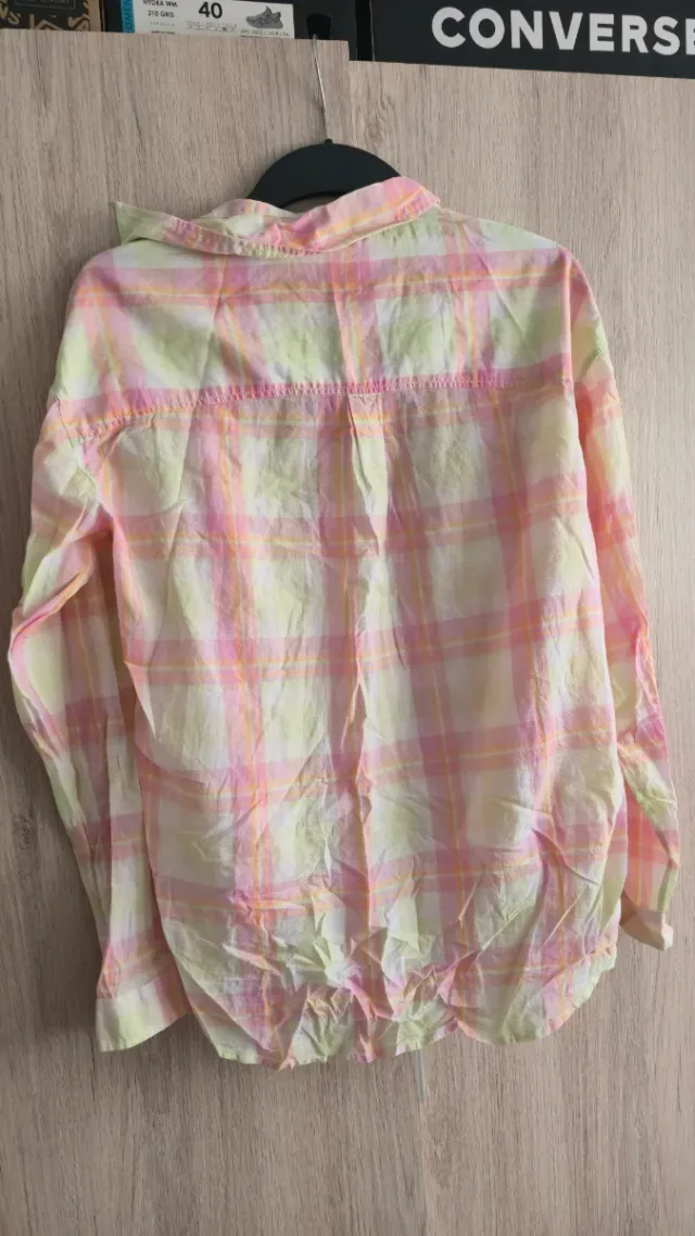 Camisa Pepe Jeans cuadros rosa y amarillo