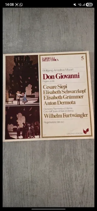 Don Giovanni Mozart Vinile Pagine Scelte