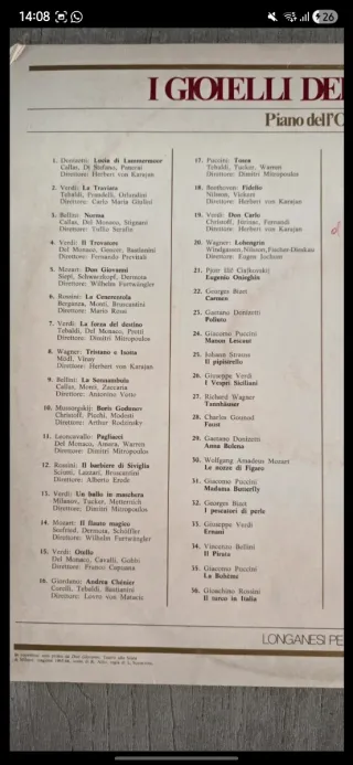 Don Giovanni Mozart Vinile Pagine Scelte