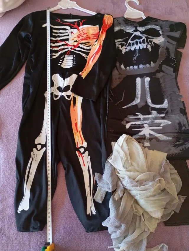 2 disfraces esqueleto niño