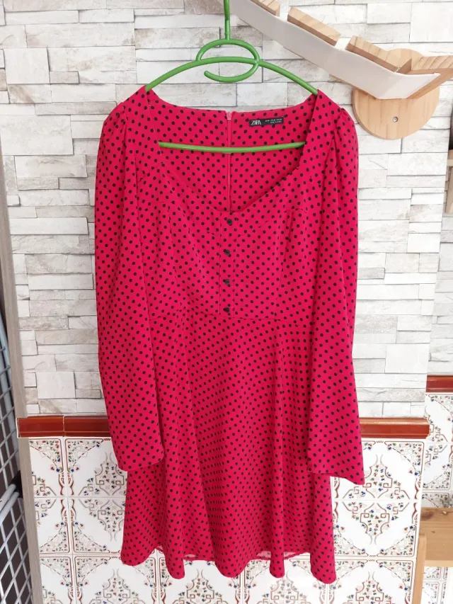 Vestido Zara lunares rojo