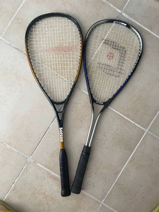 2 Raquetas Squash + 2 Bolas