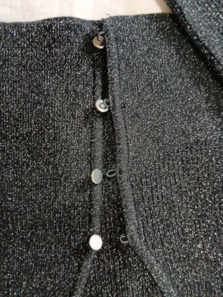 Chaquetq fiesta Bershka negra lentejuelas S