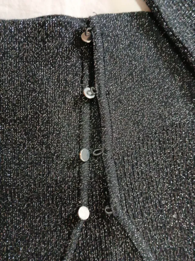 Chaquetq fiesta Bershka negra lentejuelas S