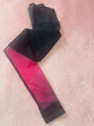 Mallas Largas Talle XS/S Negro y Rosa