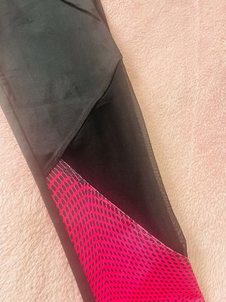 Mallas Largas Talle XS/S Negro y Rosa