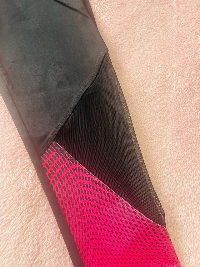 Mallas Largas Talle XS/S Negro y Rosa