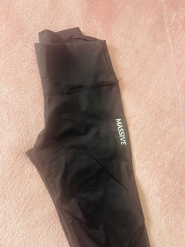 Mallas Largas Talle XS/S Negro y Rosa