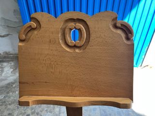 Atril de madera hecho a mano años 80