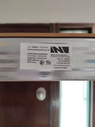 Estantería galvanizada 5 baldas