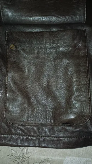 Chaquetón tres cuartos de piel