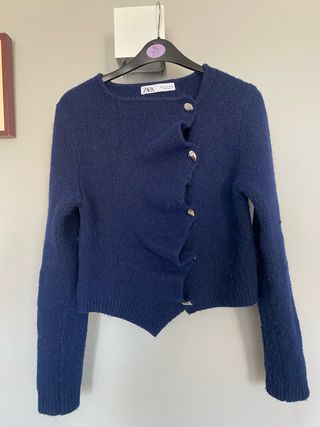 Chaqueta Zara azul botones talla S