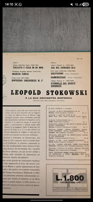 Leopold Stokowski dirige Toccata e fuga