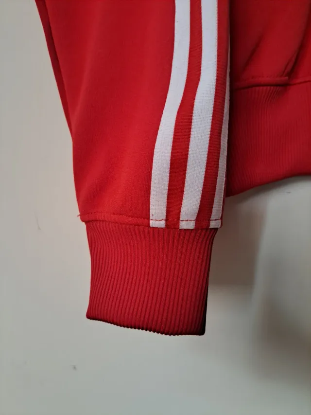 Felpa Adidas con cappuccio rossa taglia L