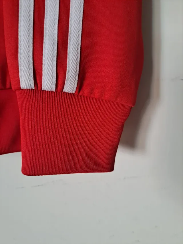 Felpa Adidas con cappuccio rossa taglia L