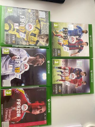 Lote 5 Juegos FIFA XBOX ONE: 15, 16, 17, 18, 20