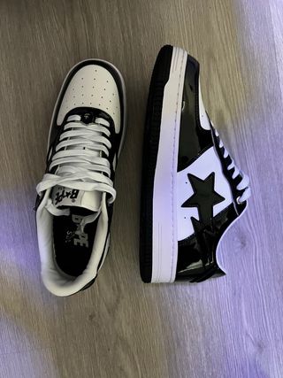 Zapatillas BAPE BAPESTA Blanco y Negro replica