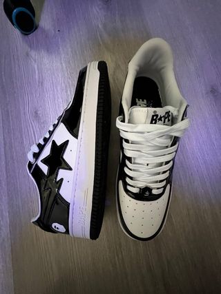 Zapatillas BAPE BAPESTA Blanco y Negro replica