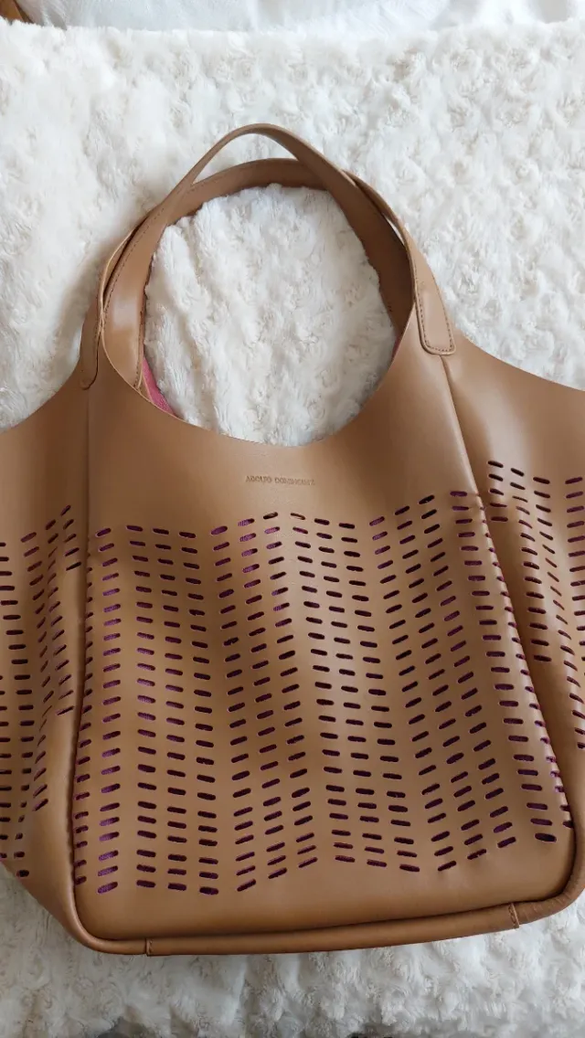 Bolso Adolfo Domínguez Marrón y Morado