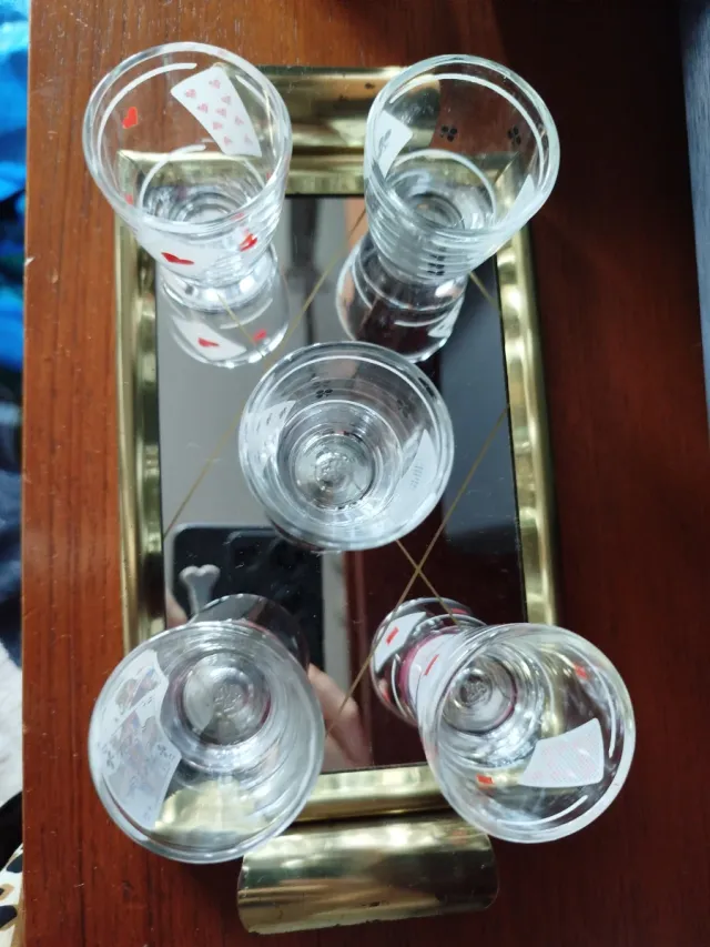 Juego de 5 vasos de chupito