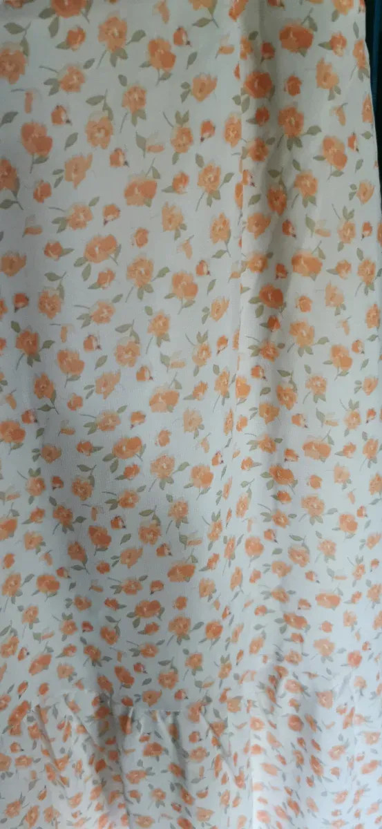 Falda larga estampada flores