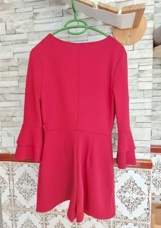 Mono Zara rojo falda pantalón