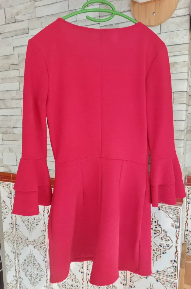 Mono Zara rojo falda pantalón