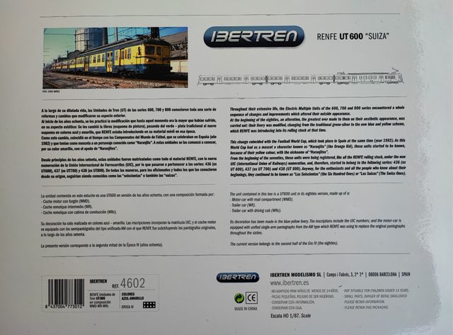 Suiza UT 600 Azul-Amarillo a estrenar