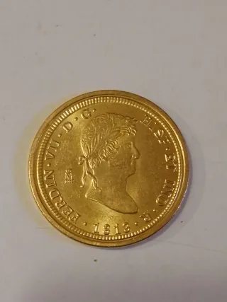 Moneda Fernando VII 8 Escudos 1813 Réplica