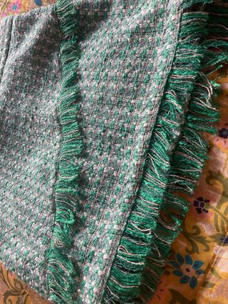 Minifalda Tweed Mango Verde