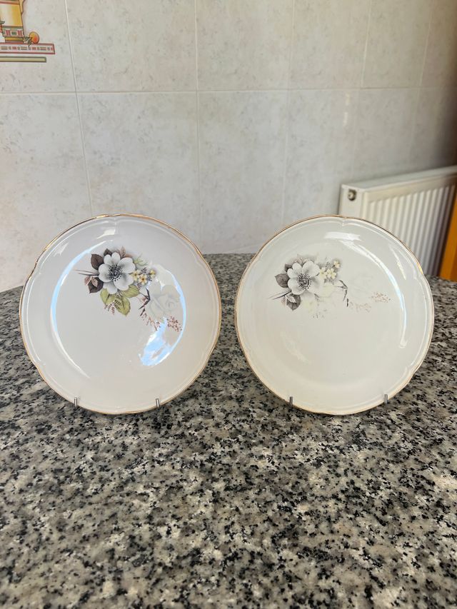 Lotto di 2 piatti in porcellana 20 cm - perfetto stato