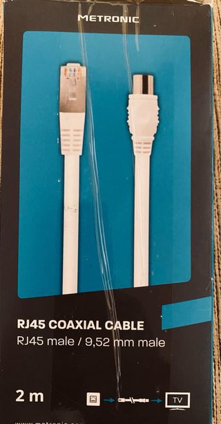 Cavo coassiale RJ45/TV Metronic 2m