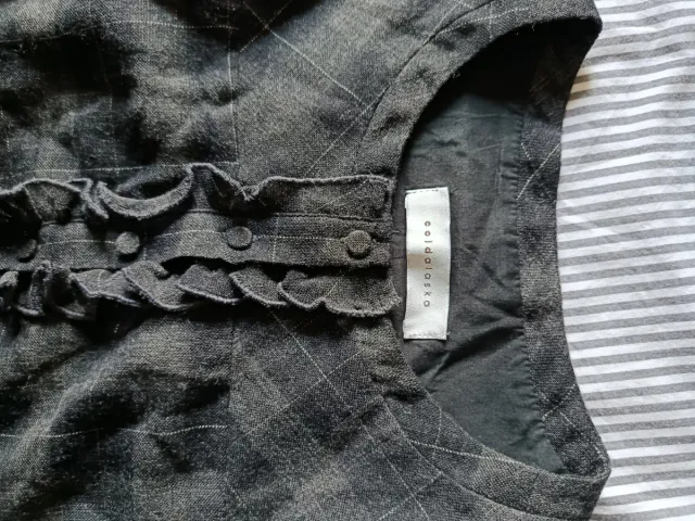 Vestido Cold Alaska cuadros gris y negro