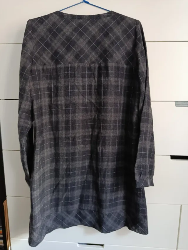 Vestido Cold Alaska cuadros gris y negro