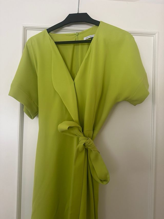 Vestido largo pistacho Adolfo Domínguez Talla M