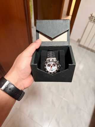 Reloj TAG Heuer Cronógrafo Plata y Negro