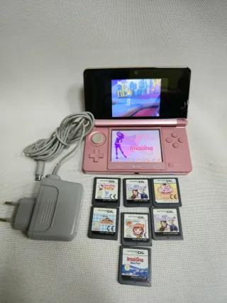 Nintendo 3DS Rosa con 7 Juegos