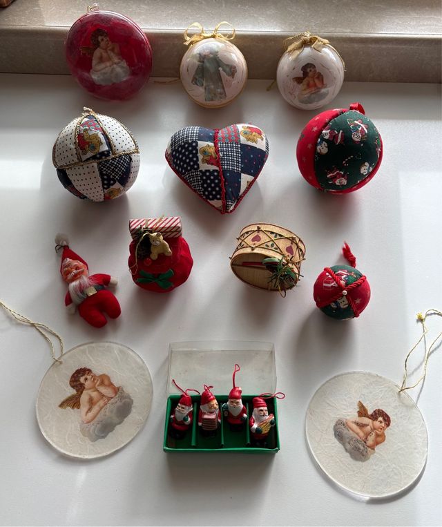 Lotto 16 decorazioni natalizie artigianali