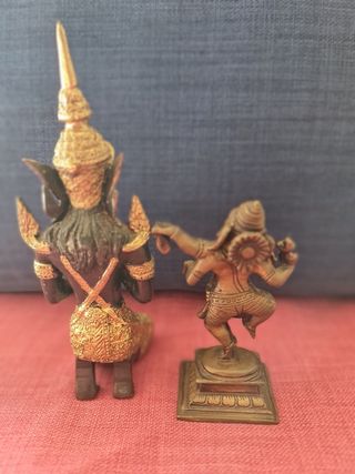 Lote 2 Figuras antiguas de bronce