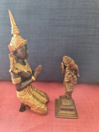 Lote 2 Figuras antiguas de bronce