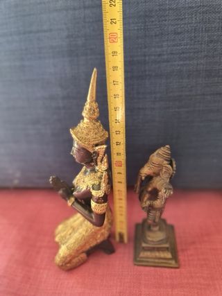 Lote 2 Figuras antiguas de bronce
