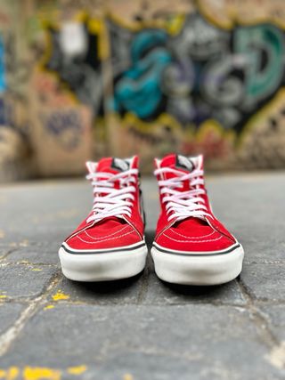 Zapatillas Vans 42, Sk8-Hi Circle V Rojo y Negro