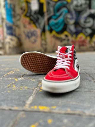 Zapatillas Vans 42, Sk8-Hi Circle V Rojo y Negro